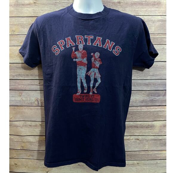 Vintage 90s SNL Spartan Spirit Will Ferrell Cheer Grey T-shirt Small -dated 90s- - Picture 1 of 9